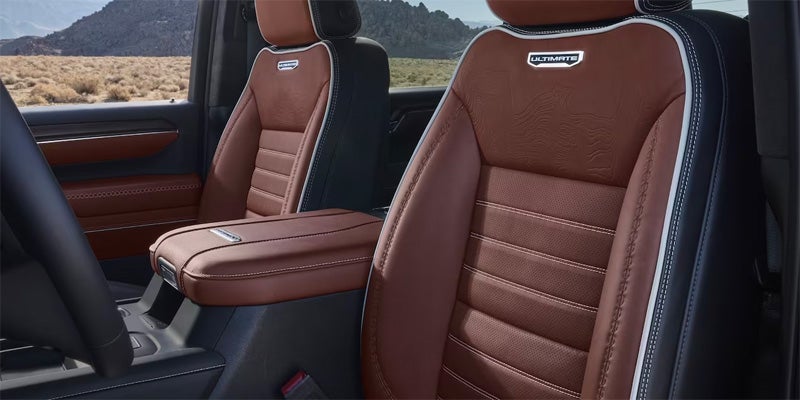 2024 GMC Sierra 2500 HD brown leather interior
